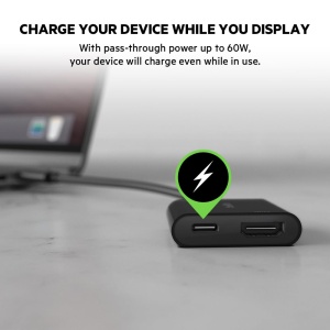 Adaptor USB-C la HDMI Belkin cu suport 4K UHD si incarcare 60W - Img 2