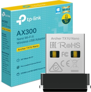 Adaptor Wi-Fi TP-Link Archer TX1U, Wi-Fi 6, Nano, Plug Play, 287 Mbits