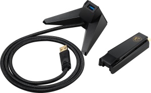 Adaptor WiFi MSI AXE5400 Tri-Band USB 6E 5400 Mbps Antena ajustabila WPA3 - Img 5