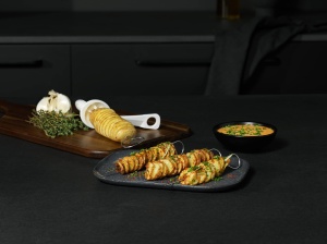 AEG AAFEK1 Kit de extensie pentru friteuza cu aer AF6 (matrita multifunctionala, gratar pentru gratar, spiralizator de legume, set de accesorii, versatil, vase diverse, usor de curatat, otel inoxidabil) - Img 4