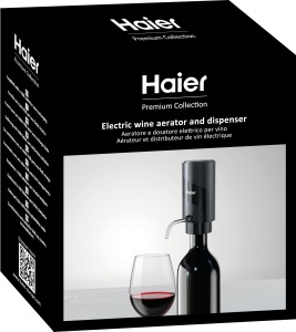 Aerator si dozator de vin electric Haier, 2 in 1, compatibil cu sticle standard