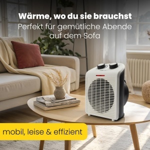Aeroterma Clatronic HL 3761, 2000 W, 2 trepte de incalzire, gri-alb - Img 7