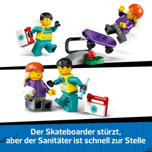 Ambulanta LEGO City 60451 cu 184 piese, 2 mini figurine si accesorii medicale - Img 5