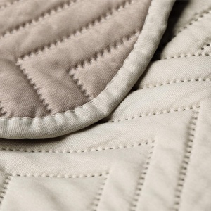 AmeliaHome Cuvertura bej Cappucino 170x210 Cuvertura de pat cu doua fete Matlasare cu ultrasunete Poliester Softa - Img 4
