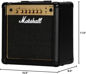 Amplificator de chitara Marshall MG15GR, 15W, 2 canale, negru si aurie - Img 7