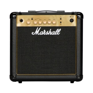 Amplificator E-Gitara Marshall MG15G, 15W, 2 canale, Negru si Auriu
