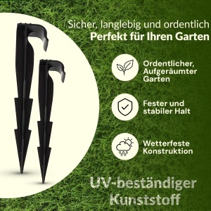 Ancore pentru furtun Gardenix, 100 bucati, din plastic rezistent, lungime 16 cm - Img 7