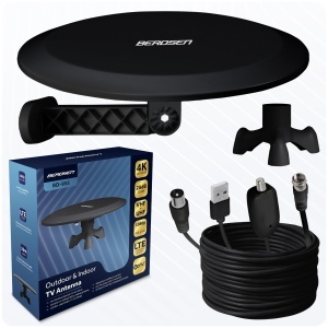 Antenna DVB-T2 Berdsen cu Amplificator 28 dB, 80 km, Neagra - Img 8