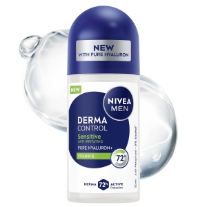 Antitranspirant NIVEA MEN Derma Control Sensitive Roll-On 50ml, 72h protectie