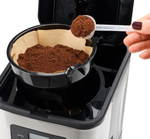 Aparat de cafea Clatronic(r) cu temporizator, ulcior de 1,5 litri pentru 12-14 cesti de cafea, cronometru LCD 24h, mentinere automata la cald, protectie impotriva picaturilor, filtru detasabil, afisaj si lumini indicatoare, 900W - KA 3642 - Img 7