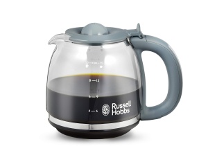 Aparat de cafea Russell Hobbs [cronometru digital, cap de dus pentru extractie si aroma optime] Inspire Grey (max 10 cani, ulcior de sticla de 1,25 l, placa de incalzire, 1100W) Filtru de cafea 24393-56 - Img 4