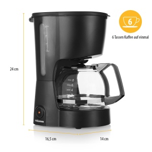 Aparat de cafea Tristar, capacitate 6 cani, 600W, functie de mentinere la cald, oprire automata, filtru permanent, sistem anti-picurare, compact si portabil, usor de curatat, CM-1246 - Img 2