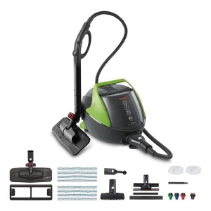 Aparat de curatare cu aburi Polti Vaporetto Pro 95 Turbo Flexi, 1100 W, 5 Bar, NegruVerde