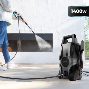 Aparat de curatat cu inalta presiune Cecotec HydroBoost 1400 Essential, 1400 W, casa, gradina sau masina, debit de 426 l/h, presiune de 105 bari, pompa din aluminiu, raza de functionare 9 m, multicolor - Img 2