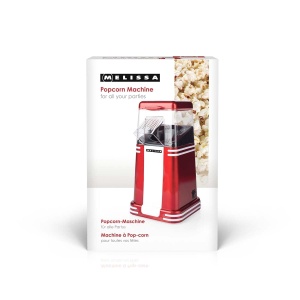 Aparat de facut popcorn Melissa Retro 16310187 1200 W fara ulei design compact RosuAlb - Img 4