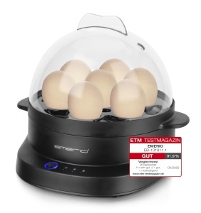 Aparat de fiert oua EMERIO, 7 oua, 8 limbi, BPA free
