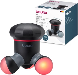 Aparat de masaj portabil Beurer MG 18, vibratii relaxante, LED, negru