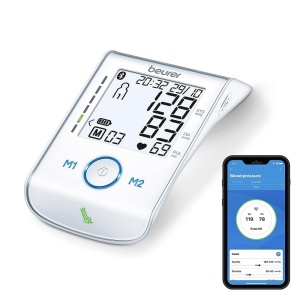 Aparat de masurare a tensiunii Beurer BM 85, cu Bluetooth, acumulator Li-Ion, display iluminat
