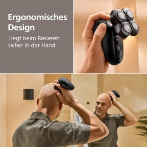 Aparat de ras cap Philips Head Shaver Pro Series 5000 HS598015 cap flexibil 360deg lame ComfortCut utilizare fara fir - Img 5
