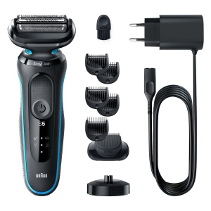 Aparat de ras electric Braun Series 5 51-M4500cs EasyClean Trimmer inclus Mint Green - Img 5