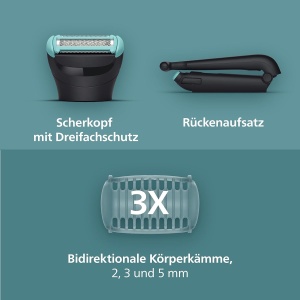 Aparat de ras electric Philips Bodygroom 5000 BG548015, 100 dusc, 100 min autonomie - Img 3