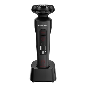Aparat de ras Grundig ProClub MS 9130 Mat Negru-Rosu BeardCare Sensor Lame Titan Wet Dry - Img 2