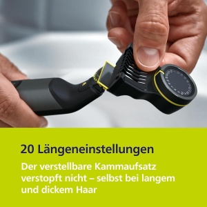 Aparat de ras Philips OneBlade Pro 360 Face Body, 2x 360 lame, 20 lungimi, waterproof - Img 5