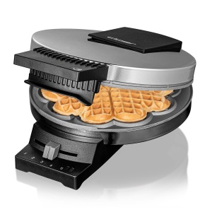 Aparat de vafe Cloer 185 pentru o vafa cu inima, 930 W, Dimensiune vafe 16 cm, Placi grele de copt, Mesaj vizual si acustic, Carcasa din otel inoxidabil, Otel inoxidabil, Crom - Img 1