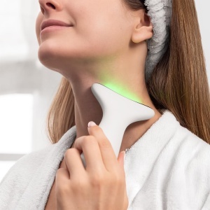 Aparat ingrijire fata si gat Cecotec FaceCare Face Neck Pro, 3 moduri, LED, EMS, IPX6, Rosu - Img 5
