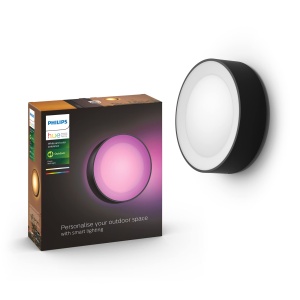 Aplica de exterior Philips Hue Daylo, 950lm, negru, lumina colorata si alba, dimmabila - Img 3