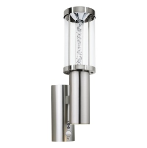Aplica de perete LED Eglo Trono Stick, senzor de miscare, IP44, argintie