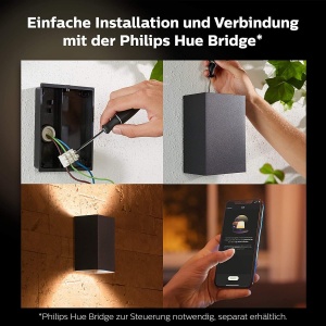 Aplica inteligenta Philips Hue Resonate pentru iluminat exterior, 1180 lm, IP44, negru - Img 9