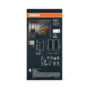 Aplica LED perete Osram Endura Classic Frame, senzor PIR, IP44, aluminiu gri inchis - Img 3