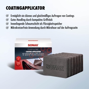 Aplicatie pentru Coating SONAX PROFILINE, 6 pad-uri, microfibra, 85x60 mm - Img 4
