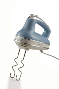 Ariete Vintage, mixer de mana multifunctional 1548, 5 viteze, functie turbo, 2 teluri din otel inoxidabil pentru biciuire si framantare, potrivit pentru aluat de tort si pizza si frisca, 450W, albastru deschis - Img 4
