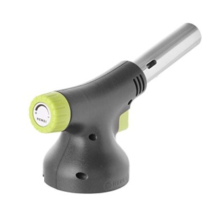 Arzator HENDI Creme Brulee Flicker-Free, pentru cartuse de gaz HENDI 199039, cu accente verzi si maner ergonomic, arzator flamb, butan, arzator cu gaz, arzator de bucatarie, 185x65x(H)100mm, negru - Img 2