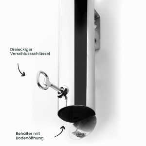Aschenbecher de perete Lacor 63331, din inox 1810, 1.7L, usor de curatat - Img 4