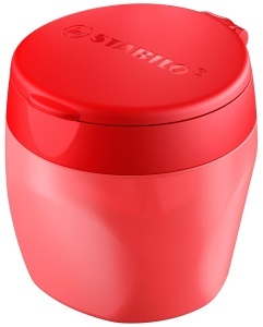 Ascutitor pentru creioane STABILO woody 3 in 1, rosu, cu container mare