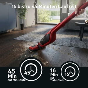 Aspirator AEG CX7-2-45AN, 2in1, Beutellos, 180 Rotire, 45 min Autonomie, Rosu - Img 3