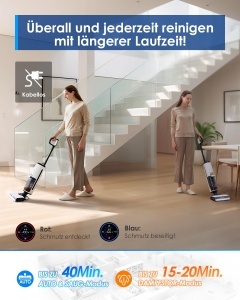 Aspirator cu aburi Tineco Floor ONE S7, 3-in-1, tehnologie HyperSteam, auto-curatare - Img 9