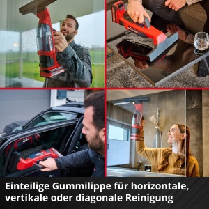 Aspirator de geamuri Einhell BRILLIANTO Power X-Change 18V curatare fara urme accesorii incluse - Img 6