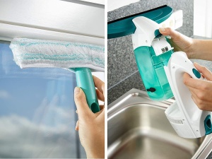 Aspirator de geamuri Leifheit Dry Clean, 28 cm, cu acumulator, sistem Click - Img 6