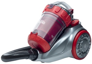Aspirator de podea fara sac Bestron, raza de functionare: 7,5 m, capacitate: 1,5 litri, 700 wati, argintiu/rosu - Img 1