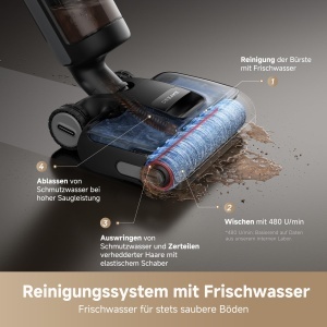 Aspirator Dreame H15 Pro cu putere de 21.000 Pa, design plat si auto-curatare - Img 9