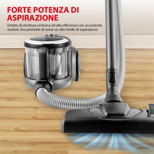 Aspirator fara sac Toshiba VC-BL070CK aspirator telescopic reglabil cu filtru HEPA negru 18L - Img 2