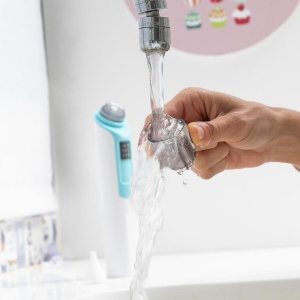 Aspirator nazal electric pentru bebelusi Nizi InnovaGoods, 6 trepte, alb-albastru - Img 4