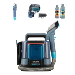 Aspirator portabil Shark StainStriker 450W, albturcoaz, cu 3 accesorii