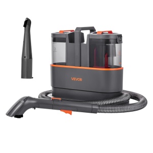 Aspirator portabil VEVOR CX002C, 1.5 L, 450 W, gri si portocaliu