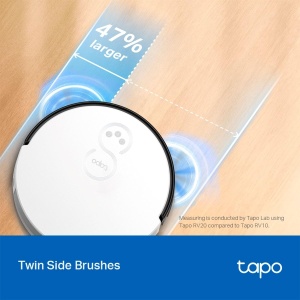 Aspirator robot de navigatie Tapo RV20 Mop MagSlim LiDAR cu functie de stergere, moduri de aspiratie in 4 etape de 2700Pa, curatare silentioasa de 51 dB, baterie de 2600 mAh, incarcare automata, accepta controlul prin Alexa Alexa si Google - Img 7