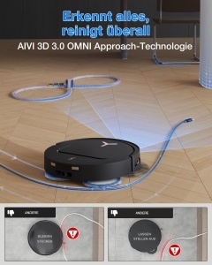 Aspirator robot ECOVACS T50 PRO Omni, 25000 Pa, 81 mm, cu functie de spalare - Img 7